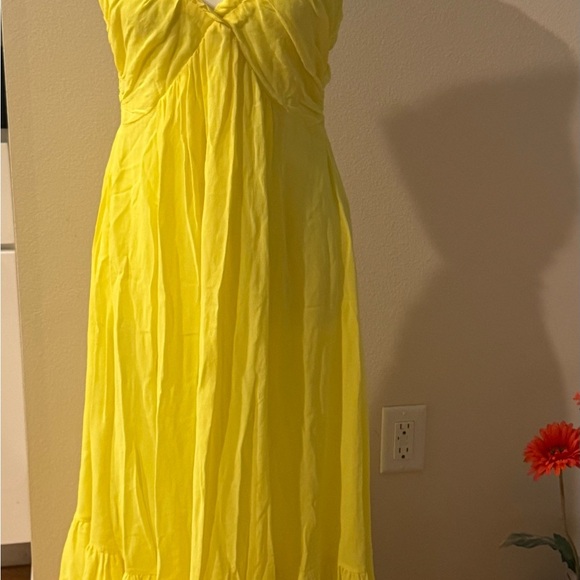 Sundress Bright Yellow Maxi Dress New - Picture 3 of 7